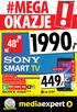 1990, OKAZJE 449, 48 USB 8GB. Aparat 5 MPix. Smukły design Technologia Motionflow XR Procesor obrazu X-Reality Pro DUAL SIM