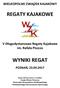 WIELKOPOLSKI ZWIĄZEK KAJAKOWY REGATY KAJAKOWE. V Długodystansowe Regaty Kajakowe im. Rafała Piszcza WYNIKI REGAT POZNAŃ,