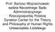 Prof. Bartosz Wojciechowski sędzia Naczelnego Sądu Administracyjnego Rzeczpospolitej Polskiej Dyrektor Center for the Theory and Philosophy of Human