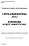 LISTA ZABRONIONA 2012 STANDARD MIĘDZYNARODOWY