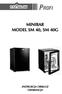 PROFI MINIBAR MODEL SM 40, SM 40G INSTRUKCJA OBS UGI GWARANCJA