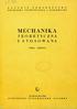MECHANIKA TEORETYCZNA I S T O S OWA NA TOM 2 ZESZYT 1 WARSZAWA 1964