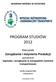 PROGRAM STUDIÓW 2012