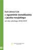 INFORMATOR o egzaminie ósmoklasisty z języka rosyjskiego. od roku szkolnego 2018/2019