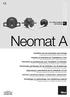 Neomat A. For rolling shutters and awnings. Installation and use instructions and warnings. Istruzioni ed avvertenze per l installazione e l uso