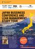 JAPAN BUSSINESS CONFERENCE AND LEAN MANAGEMENT STUDY TOUR