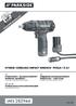 IAN HYBRID CORDLESS IMPACT WRENCH PHSSA 12 A1. HYBRYDOWY, AKUMULATOROWY WKRETAK UDAROWY Tłumaczenie oryginalnej instrukcji obsługi