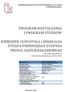 KIERUNEK TURYSTYKA I REKREACJA STUDIA PIERWSZEGO STOPNIA PROFIL OGÓLNOAKADEMICKI dla cyklu kształcenia od roku akademickiego 2015/2016