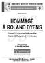 HOMMAGE À ROLAND DYENS