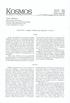 Kosm os. PROBLEMY NAUK BIOLOGICZNYCH Polskie Towarzystwo Przyrodników im. Kopernika. Tom 50, 2001 Numer 3 (252) Strony