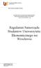 Regulamin Samorządu Studentów Uniwersytetu Ekonomicznego we Wrocławiu