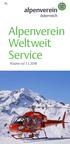 Alpenverein Weltweit Service. Ważne od