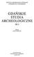 GDAŃSKIE STUDIA ARCHEOLOGICZNE 6 ROCZNIK INSTYTUTU ARCHEOLOGII I ETNOLOGII UNIWERSYTETU GDAŃSKIEGO, NR 6