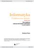 Informatyka. Podstawowe tematy