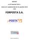 RAPORT za IV kwartał 2016 r. okres od 1 października do 31 grudnia 2016 roku FORPOSTA S.A. Katowice, 13 lutego 2017 roku