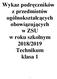 Wykaz podręczników z przedmiotów ogólnokształcących obowiązujących w ZSU w roku szkolnym 2018/2019 Technikum klasa 1