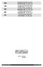 EN FR DE NL PL. WATER FILTER - Fe, Mn, H 2 S Instructions d Installation & Emploi. FILTRE Á EAU - Fe, Mn, H 2 S Installation- & Gebrauchsanleitung