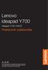 Lenovo ideapad Y700. Podręcznik użytkownika. ideapad Y700-15ACZ