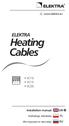 ELEKTRA Heating Cables VC10 VC15 VC20 UK PL RU Installation manual Instrukcja montażu Èíñòðóêöèÿ ïî ìîíòàæó