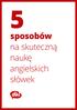 sposobów na skuteczną naukę angielskich słówek