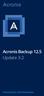 Acronis Backup 12.5 Update 3.2 PODRĘCZNIK UŻYTKOWNIKA