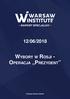 RAPORT SPECJALNY 12/06/2018. Wybory w Rosji - Operacja Prezydent. Fundacja Warsaw Institute