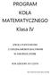 PROGRAM KOŁA MATEMATYCZNEGO Klasa IV