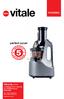 vitale perfect juicer PJ1200AC Eldom Sp. z o.o. ul. Pawła Chromika 5a Katowice POLAND tel: fax: