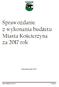 Sprawozdanie z wykonania budżetu Miasta Kościerzyna za 2017 rok