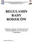 REGULAMIN RADY RODZICÓW