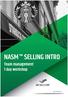 NASM SELLING INTRO. Team management 1 day workshop