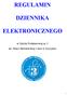 REGULAMIN DZIENNIKA ELEKTRONICZNEGO