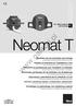 Neomat T.   For rolling shutters and awnings. Installation and use instructions and warnings