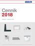 Cennik. Wydanie 1, Kwiecień 2018