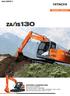 ZAXIS-5 KOPARKA GĄSIENICOWA : ZX130-5B / ZX130LCN-5B : 73,4 (98 KM) : ZX130-5B : / ZX130LCN-5B