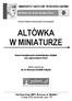 ALTÓWKA W MINIATURZE