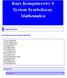 Kurs Komputerowy S System Symboliczny Mathematica