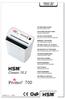 Classic Classic 70.2 Primo 700 BETRIEBSANLEITUNG AKTENVERNICHTER OPERATING INSTRUCTIONS PAPER SHREDDER