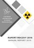 CENTRALNE LABORATORIUM OCHRONY RADIOLOGICZNEJ RAPORT ROCZNY 2016