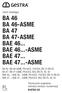 BA 46 BA 46-ASME BA 47 BA 47-ASME BAE BAE ASME BAE BAE ASME