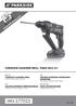 IAN CORDLESS HAMMER DRILL PABH 20-Li A1 CORDLESS HAMMER DRILL AKUMULATOROWA WIERTARKA UDAROWA AKUMULIATORINIS PERFORATORIUS AKKU-BOHRHAMMER