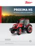 PROXIMA HS INSTRUKCJA OBSŁUGI CIĄGNIKÓW 09/2018. Ciagnik to Zetor. Od 1946 roku.