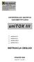 GAZOMETRYCZNA. unitox III /E /D. unitox III /E /S. unitox III /PP /D. unitox III /PP /S INSTRUKCJA OBSŁUGI KRAKÓW (Wydanie 2G