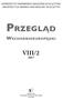 UNIWERSYTET WARMIŃSKO-MAZURSKI W OLSZTYNIE UNIVERSITY OF WARMIA AND MAZURY IN OLSZTYN VIII/2