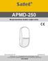 APMD-250. Bezprzewodowa dualna czujka ruchu. Wersja oprogramowania 1.00 apmd-250_pl 01/19