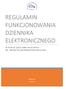 REGULAMIN FUNKCJONOWANIA DZIENNIKA ELEKTRONICZNEGO