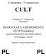 Committee / Commission CULT. Meeting of / Réunion du 05/09/2013. BUDGETARY AMENDMENTS (2014 Procedure) AMENDEMENTS BUDGÉTAIRES (Procédure 2014)