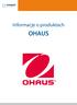 Informacje o produktach OHAUS