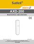 AXD-200. Bezprzewodowa czujka uniwersalna. Wersja oprogramowania 1.00 axd-200_pl 03/19