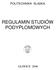 POLITECHNIKA ŚLĄSKA REGULAMIN STUDIÓW PODYPLOMOWYCH